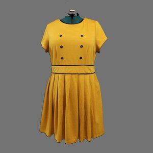Yellow Button Dress